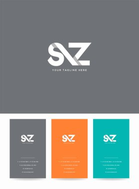 Logo Sz, kartvizit için şablon mektup 