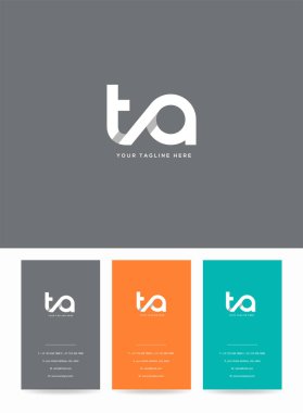 Logo Ta, kartvizit için şablon mektup 