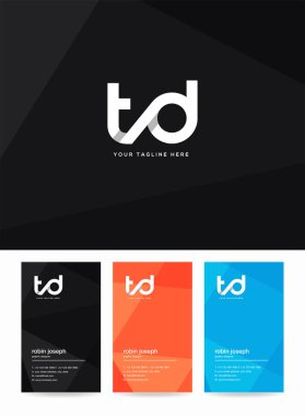 Logo Td, kartvizit için şablon mektup 