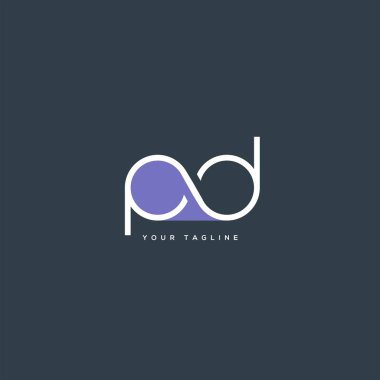 Logo Pd, kartvizit için şablon mektup 