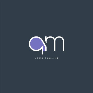 Logo Qm, kartvizit için şablon mektup 