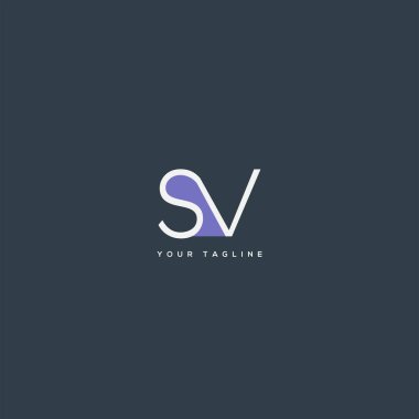 Logo Sv, kartvizit için şablon mektup 