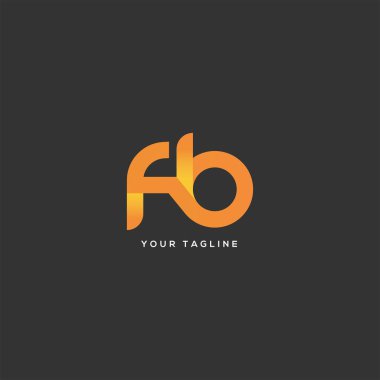 Logo Fb, kartvizit için şablon mektup 
