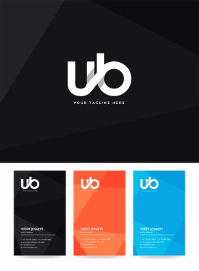 Logo Ub, kartvizit için şablon mektup 