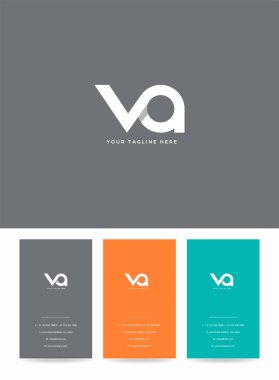 Logo Va, kartvizit için şablon mektup 