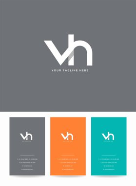 Logo Vh, kartvizit için şablon mektup 