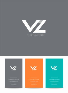 Logo Vz, kartvizit için şablon mektup 
