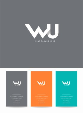 Logo Wu, kartvizit için şablon mektup 