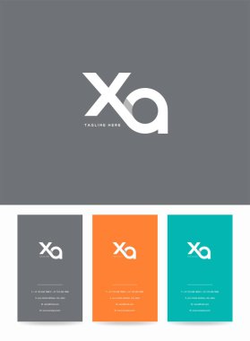 Logo Xa, kartvizit için şablon mektup 