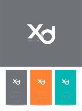 Logo Xd, kartvizit için şablon mektup 