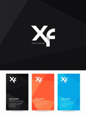 Logo Xf, kartvizit için şablon mektup 