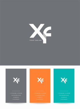Logo Xf, kartvizit için şablon mektup 