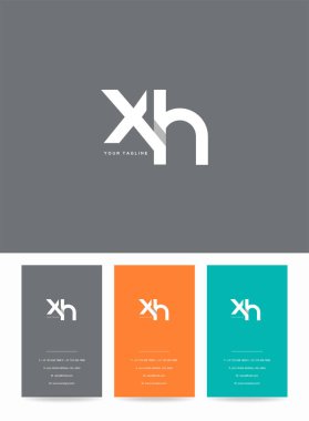 Logo Xh, kartvizit için şablon mektup 