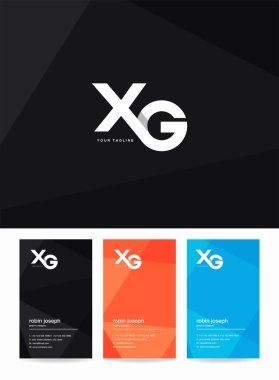 Logo Xg, kartvizit için şablon mektup 