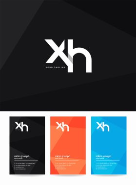 Logo Xh, kartvizit için şablon mektup 