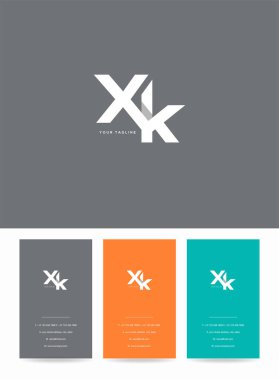 Logo Xk, kartvizit için şablon mektup 
