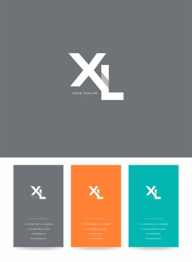 Logo Xl, kartvizit için şablon mektup 