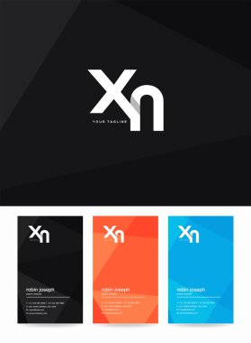 Logo Xn, kartvizit için şablon mektup 