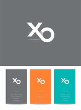 Logo Xo, kartvizit için şablon mektup 