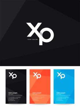 Logo Xp, kartvizit için şablon mektup 