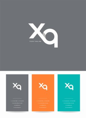 Logo Xq, kartvizit için şablon mektup 