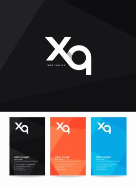 Logo Xq, kartvizit için şablon mektup 