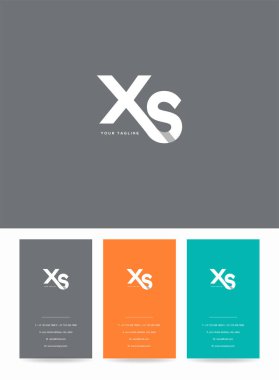 Logo Xs, kartvizit için şablon mektup 