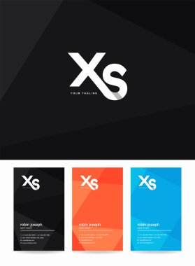 Logo Xs, kartvizit için şablon mektup 