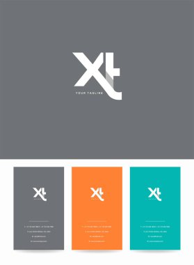Logo Xt, kartvizit için şablon mektup 
