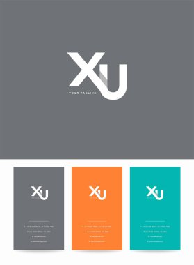 Logo Xu, kartvizit için şablon mektup 