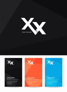 Logo Xx, kartvizit için şablon mektup 