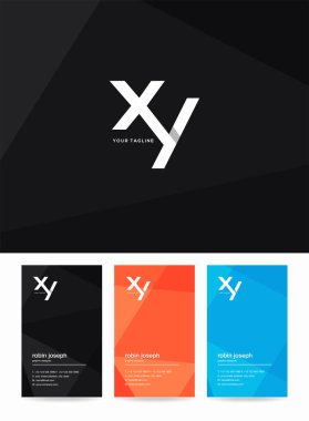 Logo Xy, kartvizit için şablon mektup 