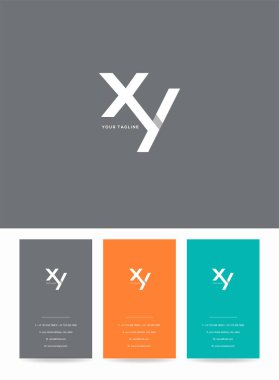 Logo Xy, kartvizit için şablon mektup 