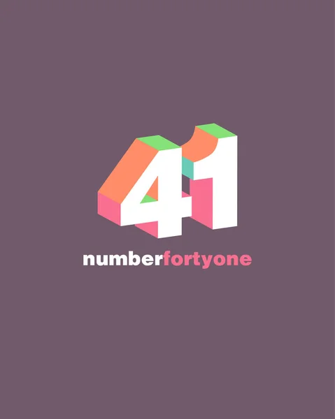 Número Dígitos Icono Del Logotipo Identidad Corporativa Geométrica Ilustración Vectorial — Vector de stock