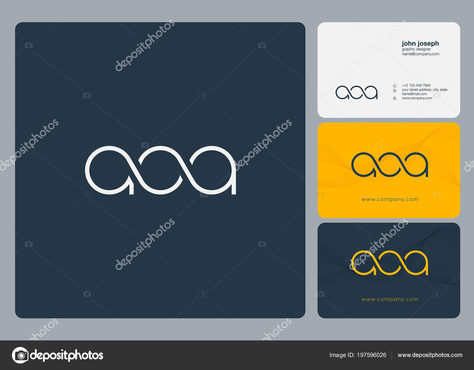 Letters Logo Aoa Template Business Card Stock Vector C Ajayandzyn Gmail Com