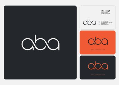 Logo Aba, kartvizit için şablon mektup 