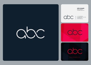 Logo Abc, kartvizit için şablon mektup 