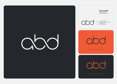 Logo Abd, kartvizit için şablon mektup 