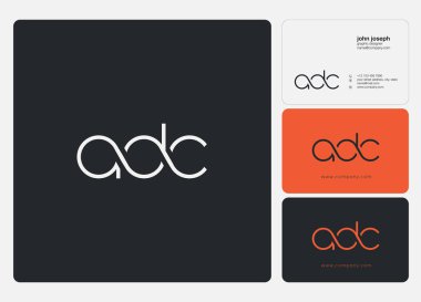 Logo Adc, kartvizit için şablon mektup 