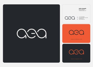 Logo Aea, kartvizit için şablon mektup 