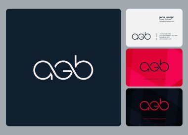 Logo Agb, kartvizit için şablon mektup 
