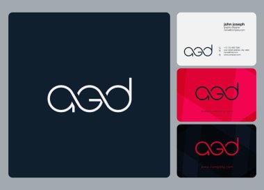 Logo Agd, kartvizit için şablon mektup 