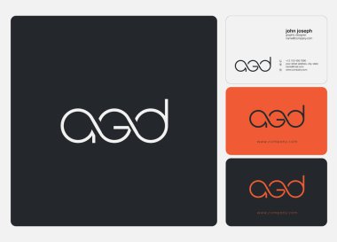 Logo Agd, kartvizit için şablon mektup 