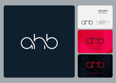 Logo Ahb, kartvizit için şablon mektup 