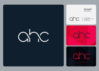 Logo Ahc, kartvizit için şablon mektup 