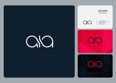 Logo AIA, kartvizit için şablon mektup 