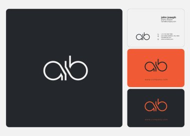 Logo AIB, kartvizit için şablon mektup 