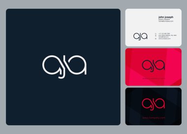 Logo Aja, kartvizit için şablon mektup 