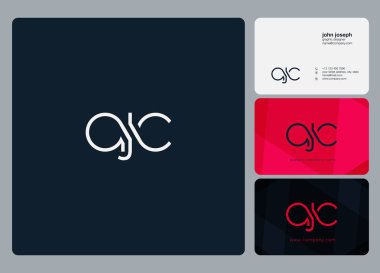 Logo Ajc, kartvizit için şablon mektup 