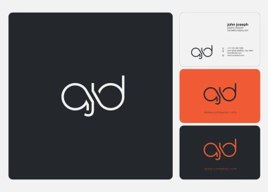 Logo Ajd, kartvizit için şablon mektup 